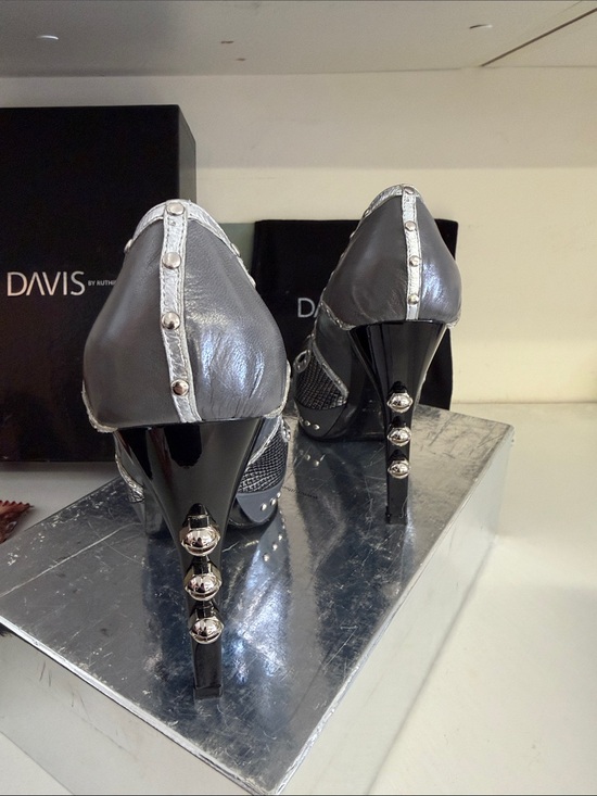 Ruthie Davis Gunmetal Gray Studded Platform Pumps main image 0